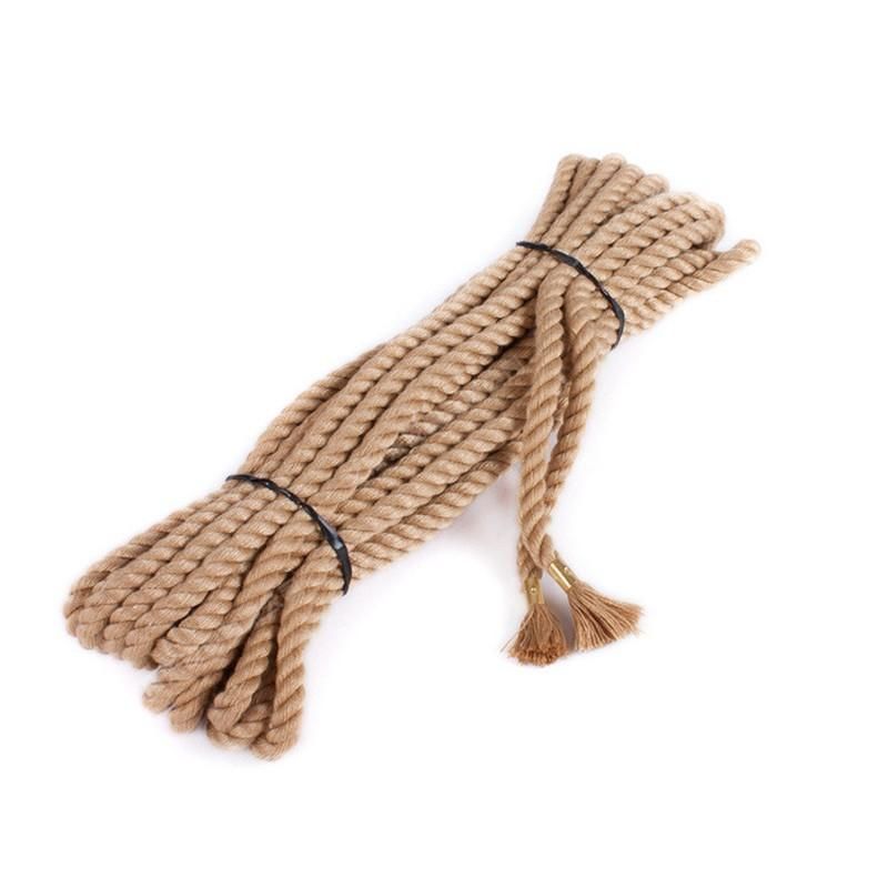 House Of Dasein 3 / 8 10M Soft Hemp Cotton Rope Bdsm Bondage Submissive Restraints - Beige - 3M V1257-16590023819330