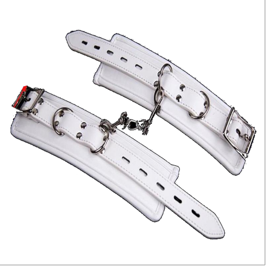 House Of Dasein White Wrist Ankle Cuffs Spreader Bar Bondage Kink Restraints - White - Ankle Cuffs V1257-16610597142594