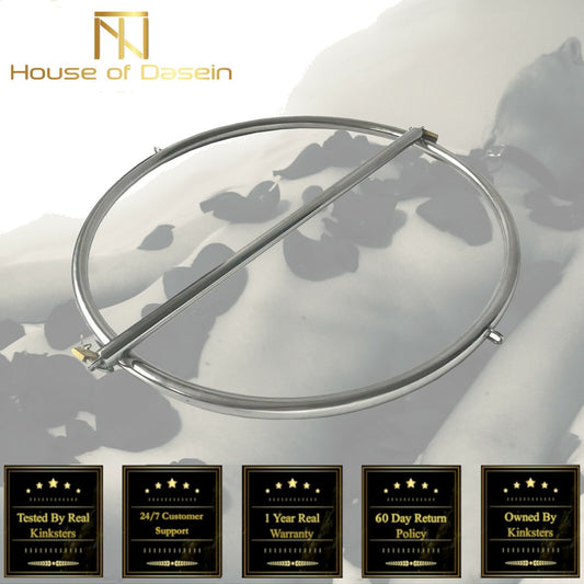 House Of Dasein Stainless Steel Bondage Ring Standing Walking Restraints Bdsm Kink Fetish - Silver V1257-28495037562946