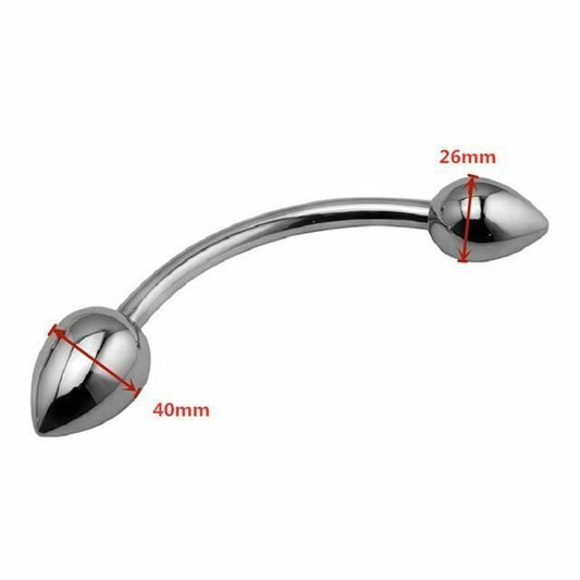 House Of Dasein Double Stainless Steel Metal Anal Dual Butt Plug Stimulation Bdsm - 40Mm X 26Mm V1257-28496479617090