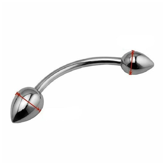 House Of Dasein Double Stainless Steel Metal Anal Dual Butt Plug Stimulation Bdsm - 34Mm X 26Mm V1257-28496479649858
