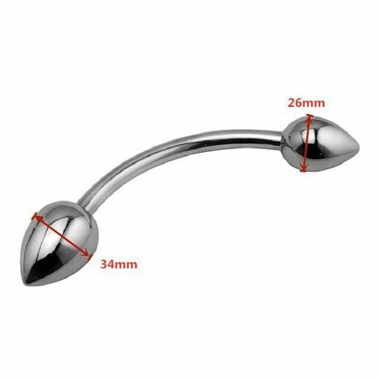 House Of Dasein Double Stainless Steel Metal Anal Dual Butt Plug Stimulation Bdsm - 34Mm X 26Mm V1257-28496479649858