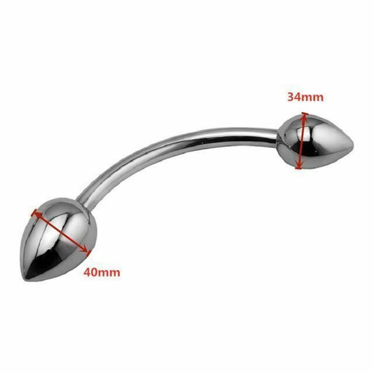 House Of Dasein Double Stainless Steel Metal Anal Dual Butt Plug Stimulation Bdsm - 40Mm X 34Mm V1257-28496479715394