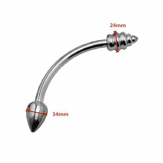 House Of Dasein Double Stainless Steel Metal Anal Dual Butt Plug Stimulation Bdsm - 34Mm X 24Mm V1257-28496479780930