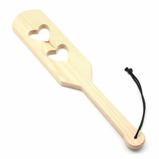 House Of Dasein Double Heart Bamboo Spanking Paddle Impact Play Fetish Bdsm V1257-30144164626498