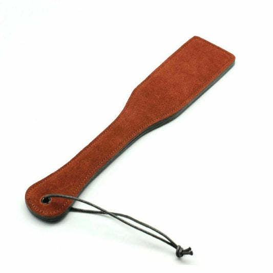 House Of Dasein Luxury Brown Leather Spanking Paddle Suede Spanker Bdsm Impact Play Fetish - Brown V1257-30144174653506