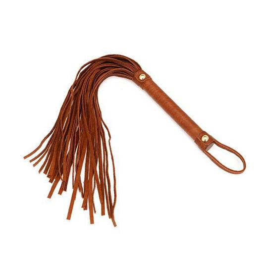 House Of Dasein Brown Leather Flogger Erotic Toys Spanking Bondage Bdsm Fetish - Brown V1257-30144175013954