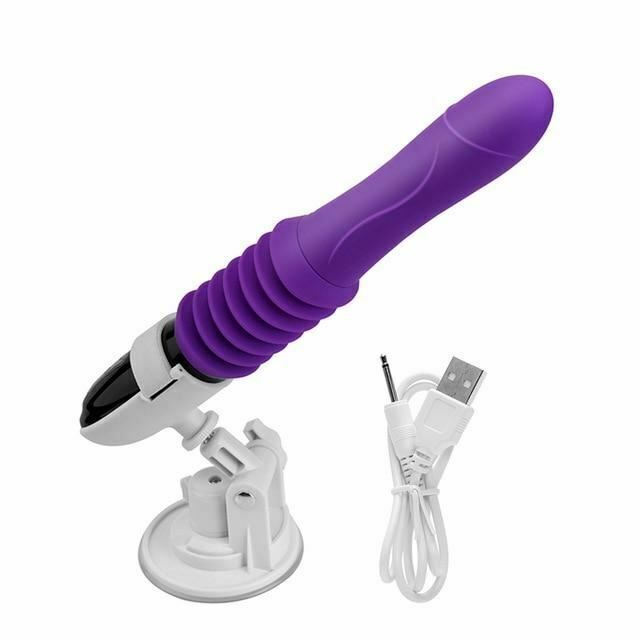 House Of Dasein Telescopic Thrusting Dildo Vibrator Pumping Gun Bdsm Unisex - Purple V1257-30179493052482