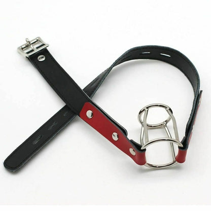 House Of Dasein Metal Double Ring Open Mouth Gag Deep Throat Training Bdsm Bondage Restraints - Red V1257-30186860347458