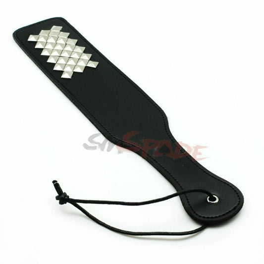 House Of Dasein Faux Leather Paddle With Studs Bdsm Impact Play Toys Couples Spanking Fetish - Black V1257-30267971469450