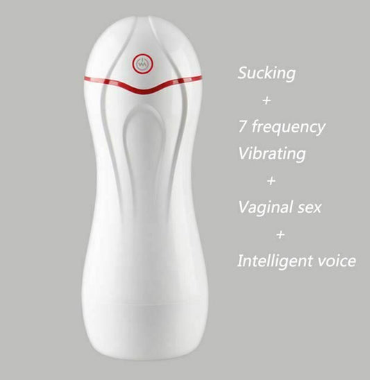 House Of Dasein Deep Large Masturbator Cup Vacuum Sucking Vibration Usb Charging - Flesh V1257-30304902742154