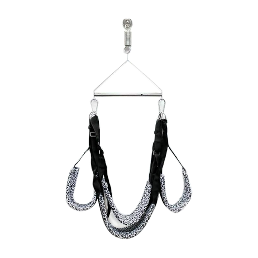 House Of Dasein Leopard Print Swing With Stainless Steel Tripod Sex Position Harness Bdsm - Black V1257-30305887715466