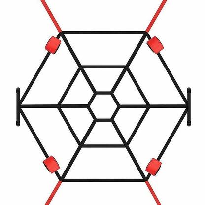 House Of Dasein Spider Web Net Bed Bondage Cuffs Restraint Bdsm Couples Kit - Red V1257-30306371534986