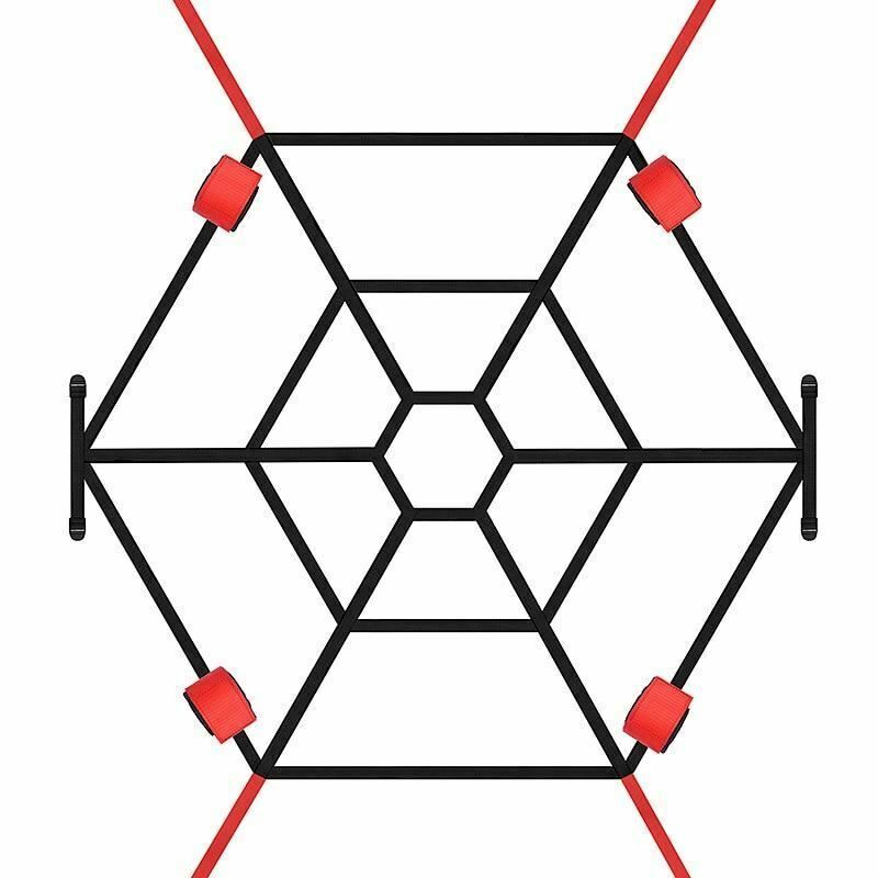 House Of Dasein Spider Web Net Bed Bondage Cuffs Restraint Bdsm Couples Kit - Red V1257-30306371534986