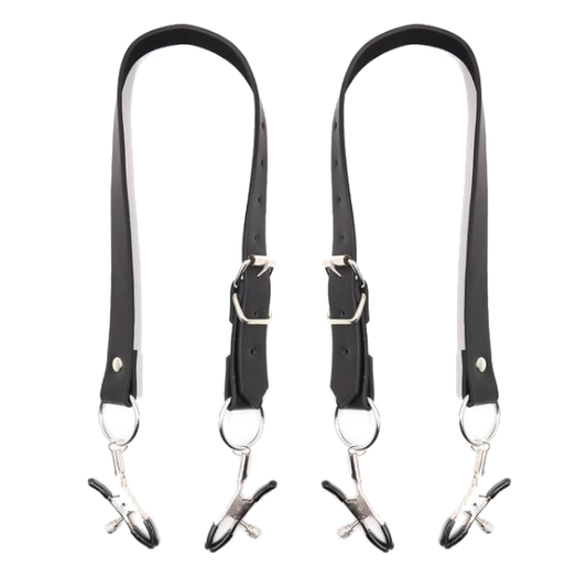 House Of Dasein Genital Clamps Labia Spreader Clips Straps Bdsm Bondage Restraints Humiliation - Black - 1 V1257-30308699635850
