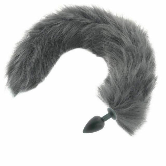 House Of Dasein Grey Long Fox Kitten Puppy Tail Butt Plug Bdsm Pet Play Fetish - Grey - Small 119 V1257-30366012637322