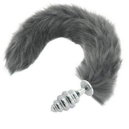 House Of Dasein Grey Long Fox Kitten Puppy Tail Butt Plug Bdsm Pet Play Fetish - Grey - Big 115 V1257-30366012965002