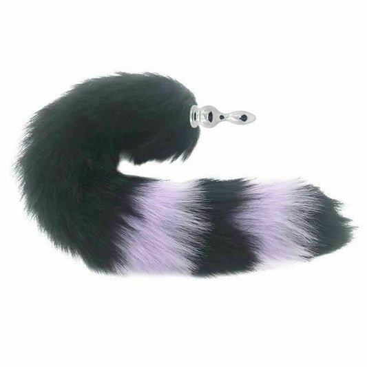 House Of Dasein Black Fox Tail Anal Butt Plug Faux Fur Stainless Steel Cosplay Bdsm Pet Play - Black - Novice V1257-30366013358218