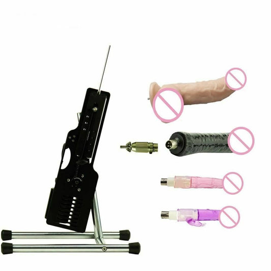 House Of Dasein F11 Powerful Quiet Sex Machine Wireless Control Premium Love 4 Dildos - Black V1257-30366951800970