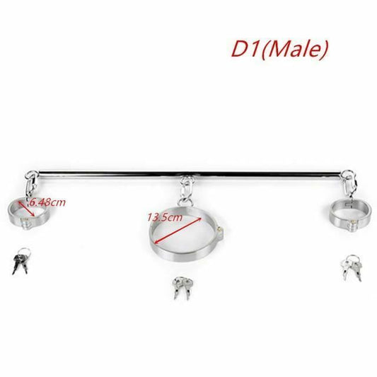 House Of Dasein Metal Spreader Bar Cuffs Collar Bondage Restraint Kits Slave Shackles Set Bdsm - Skin - D1 V1257-30368824262794