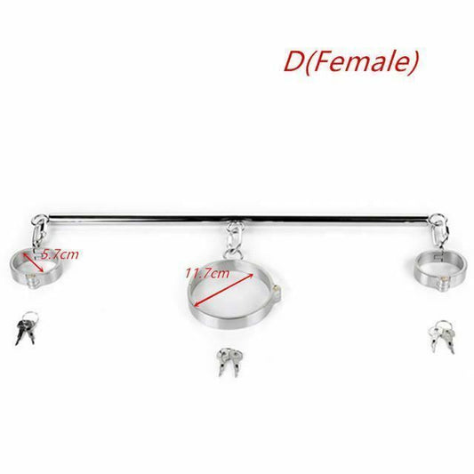 House Of Dasein Metal Spreader Bar Cuffs Collar Bondage Restraint Kits Slave Shackles Set Bdsm - Skin - D V1257-30368824361098