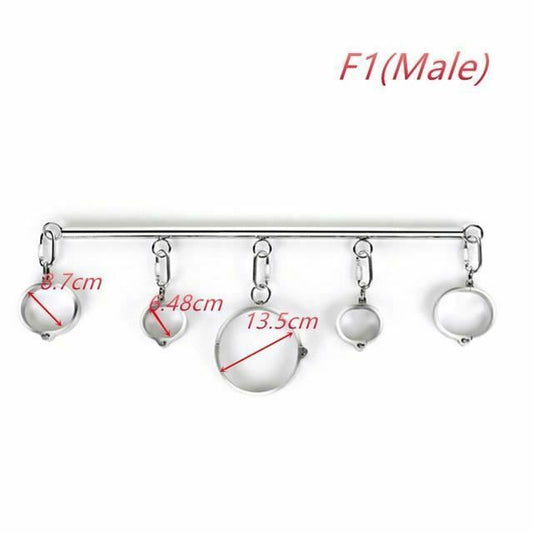 House Of Dasein Metal Spreader Bar Cuffs Collar Bondage Restraint Kits Slave Shackles Set Bdsm - Skin - F1 V1257-30368824393866