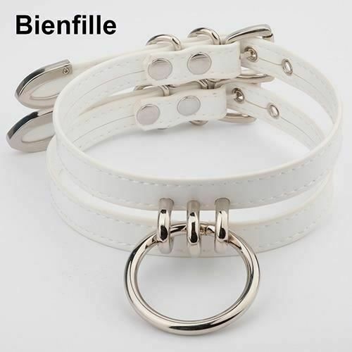 House Of Dasein Double Caged Slave Collar Gothic Silver Gold Metal Choker - White With Silver V1257-30368951369866