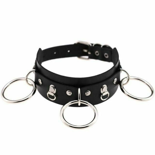 House Of Dasein Ring Collar Sexy Choker Harajuku All Colours Gothic - Black V1257-30370312945802