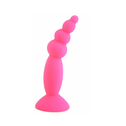 House Of Dasein Colourful Silicone Butt Plug Beads Suction Cup Anal Trainer Beginners - Pink - Style C V1257-30370342076554