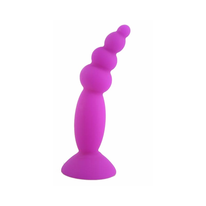 House Of Dasein Colourful Silicone Butt Plug Beads Suction Cup Anal Trainer Beginners - Purple - Style C V1257-30370342142090
