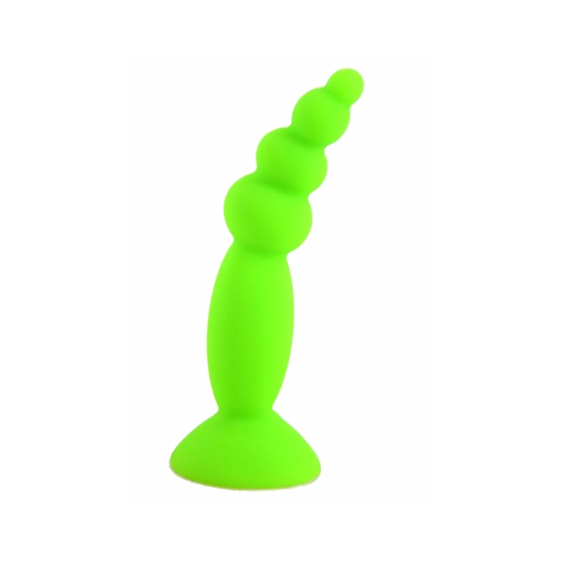 House Of Dasein Colourful Silicone Butt Plug Beads Suction Cup Anal Trainer Beginners - Green - Style C V1257-30370342174858