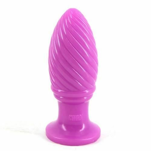 House Of Dasein Thread Huge Anal Dildo Silicone Butt Plug Dong Suction Cup - Purple V1257-30370357641354
