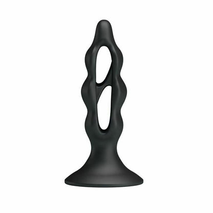 House Of Dasein Black Silicone Butt Suction Cup Anal Plug Expander Prostate Massager - Black V1257-30370404466826