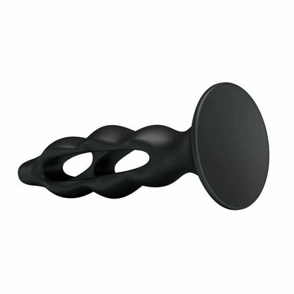 House Of Dasein Black Silicone Butt Suction Cup Anal Plug Expander Prostate Massager - Black V1257-30370404466826