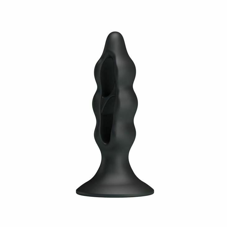 House Of Dasein Black Silicone Butt Suction Cup Anal Plug Expander Prostate Massager - Black V1257-30370404466826