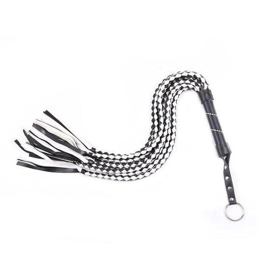 House Of Dasein 88Cm Black White Woven Flogger Bdsm Spanking Play Sex Toy - Black V1257-30371015032970