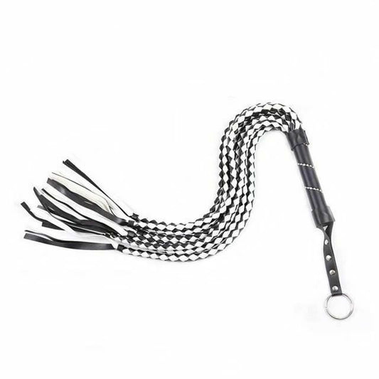 House Of Dasein 88Cm Black White Woven Flogger Bdsm Spanking Play Sex Toy - Black V1257-30371015032970