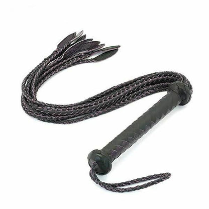 House Of Dasein 75Cm Braided Leather Flogger Bdsm Spanking Bondage - Black Purple V1257-30371015229578
