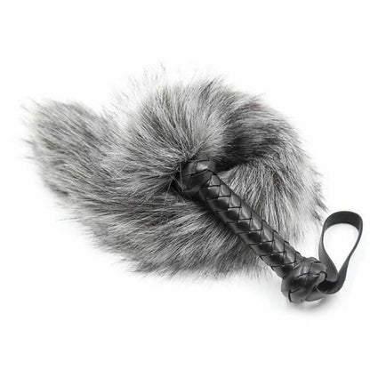 House Of Dasein 62Cm Soft Fur Tail Spanking Flogger Bdsm Sensation Impact Play - Grey V1257-30371015295114