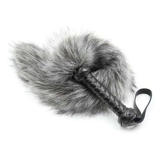 House Of Dasein 62Cm Soft Fur Tail Spanking Flogger Bdsm Sensation Impact Play - Grey V1257-30371015295114