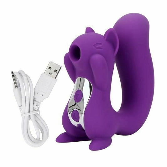 House Of Dasein Novelty Squirrel Vibrator Sucking Vibrating Clitoris Suction Nipple Play Women - Purple V1257-30547164987530