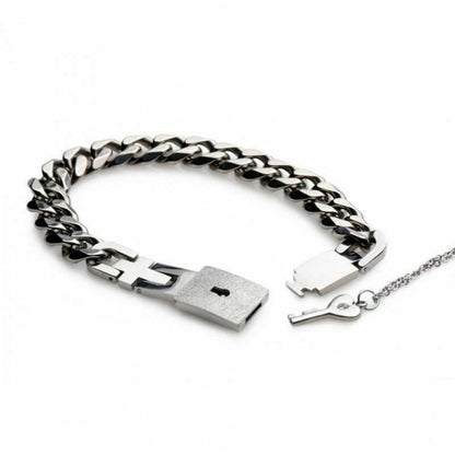 House Of Dasein Chain Locking Bracelet And Key Necklace Lockable Wrist Bondage Bdsm V1257-30577233887370