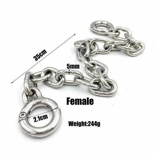House Of Dasein Stainless Steel Toe Cuffs Chains Metal Shackles Foot Bondage Sex Slave Bdsm Toy - Female V1257-30579640828042