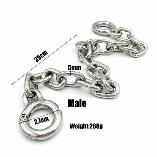 House Of Dasein Stainless Steel Toe Cuffs Chains Metal Shackles Foot Bondage Sex Slave Bdsm Toy - Male V1257-30579640860810