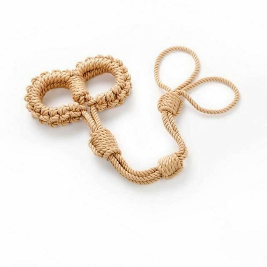House Of Dasein Shibari Rope Handcuffs Leash Restraints Bdsm Bondage Submissive Play - Flaxen V1257-30579642007690