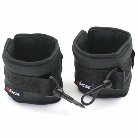 House Of Dasein Satin Ankle Cuffs Bedroom Sex Restraints Bondage Bdsm Toys Kink - Black V1257-30579642433674