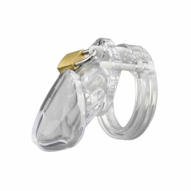 House Of Dasein Plastic Male Chastity Locking Cock Cage Bondage Kink Fetish Restraints - Clear - Short V1257-30581498511498