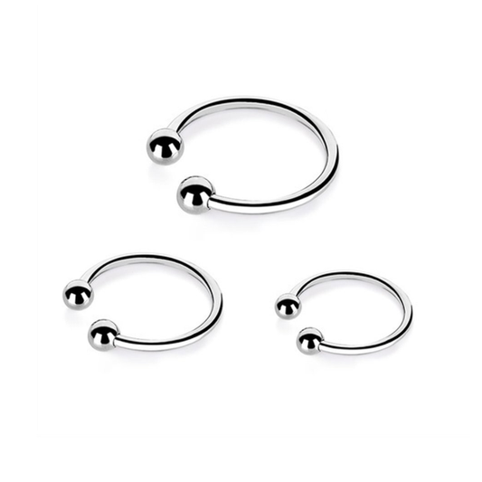 House Of Dasein Stainless Steel Metal Glans Penis Delay Training Half Circle Cock Ring Men - 32Mm/35Mm/40Mm V1257-30581504376970