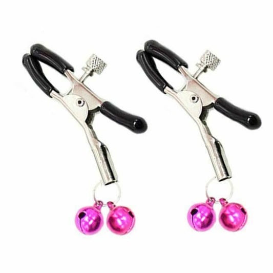 House Of Dasein Pink Double Bells Nipple Clamps Bondage Restraints Bdsm Kink Fetish - Black V1257-30583121313930