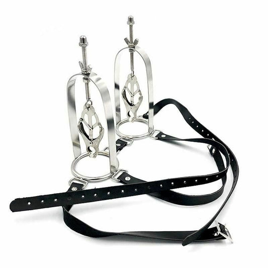 House Of Dasein Breast Harness Metal Nipple Clamps Torture Play Bdsm Bondage Restraints V1257-30583174135946